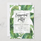 tropische palm vertrekt verlofpartij kaart (Voorkant)