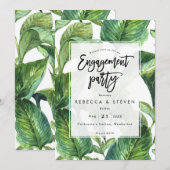 tropische palm vertrekt verlofpartij kaart (Voorkant / Achterkant)