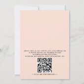 Tropische Palm Waterverf Budget QR Code Bruiloft Kaart (Achterkant)