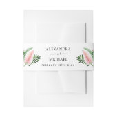 Tropische Palm Waterverf Hawaiiaanse bruiloft Uitnodigingen Wikkel (Voorkant Voorbeeld)