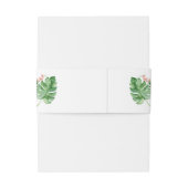 Tropische Palm Waterverf Hawaiiaanse bruiloft Uitnodigingen Wikkel (Achterkant Voorbeeld)