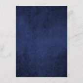 Tropische Palm Waterverf Navy Blue Wedding Menu (Achterkant)