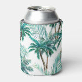 Tropische palm: Waterverf Oerwoud. Blikjeskoeler (Blikje Voorkant)