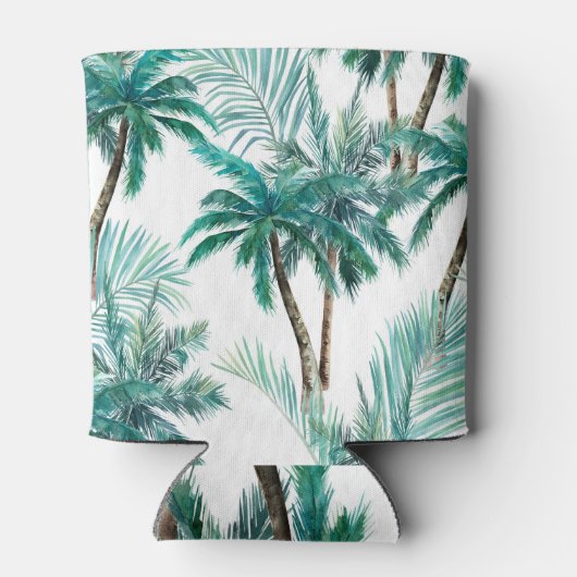 Tropische palm: Waterverf Oerwoud. Blikjeskoeler (Achterkant)