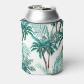 Tropische palm: Waterverf Oerwoud. Blikjeskoeler (Blikje Achterkant)