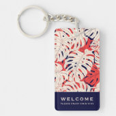 Tropische palm | Welkom | Vacatiehuur Sleutelhanger (Voorkant)