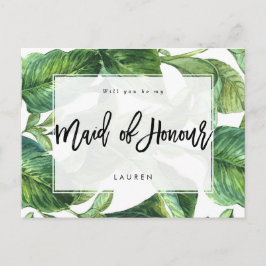 tropische palm zal je mijn eerwraak zijn aankondigingskaart