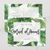 tropische palm zal je mijn eerwraak zijn aankondigingskaart (Voorkant / Achterkant)