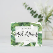 tropische palm zal je mijn eerwraak zijn aankondigingskaart (Staand voorkant)