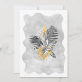 Tropische Palm Zwart Wit Goud 70e Verjaardag Kaart (Achterkant)