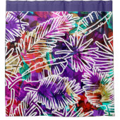 Tropische palmbboombladeren douchegordijn (Voorkant)