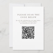 Tropische palmbestemming voor bruiloft QR-code Save The Date (Achterkant)
