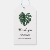Tropische palmblad bruiloftsshower Cadeautags Cadeaulabel (Achterkant)
