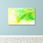 Tropische palmblad Canvas Print (Insitu (Houten vloer))