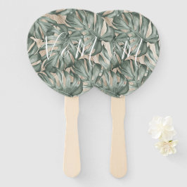 Tropische palmblad Frond Hand Fan Handwaaier
