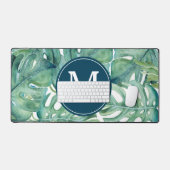 Tropische palmblad groen schattig bureaumat (Keyboard & Muis)