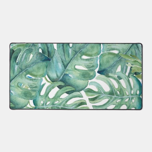 Tropische palmblad groen schattig bureaumat (Voorkant)