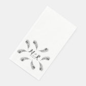 Tropische Palmblad Ring Trouwlogo  Servet (Hoek)