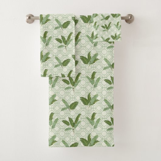 Tropische palmbladeren bad handdoek (Insitu)