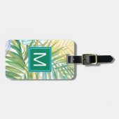 Tropische palmbladeren bagagelabel (Voorkant horizontaal)