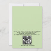 Tropische Palmbladeren Bestemming QR Code Bruiloft Kaart (Achterkant)