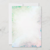 Tropische palmbladeren Bloemen Roze Flamingo 40e Kaart (Achterkant)