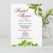 Tropische palmbladeren Bridal Shower-uitvindingen Kaart (Staand voorkant)