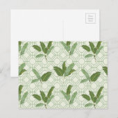 Tropische palmbladeren briefkaart (Voorkant / Achterkant)