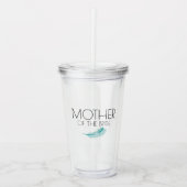 Tropische palmbladeren Bruiloft Bachlorette Party Acryl Drinkbeker (Voorkant)