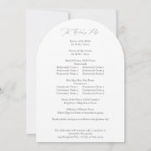 Tropische palmbladeren bruiloft programma boog (Achterkant)