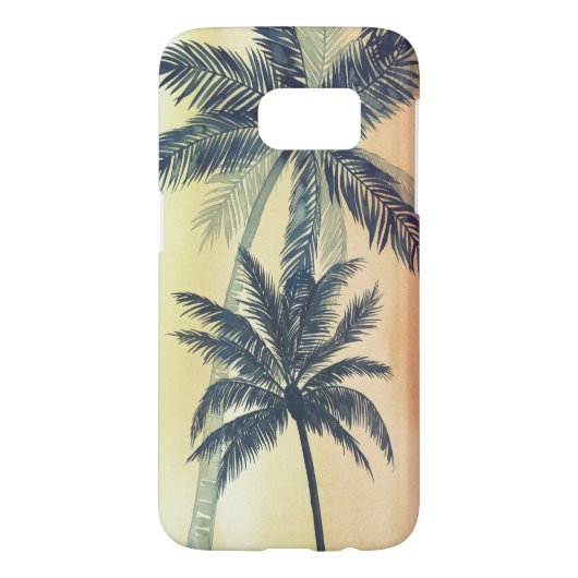 Tropische palmbladeren Case-Mate samsung galaxy hoesje (Achterkant)