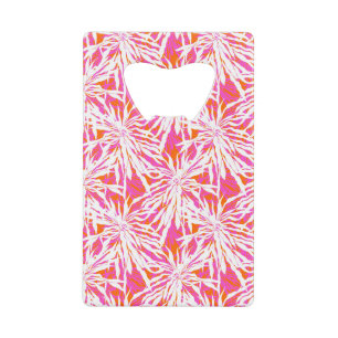 Tropische palmbladeren creditkaart flessenopener