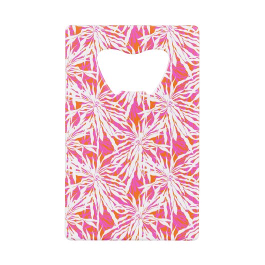 Tropische palmbladeren creditkaart flessenopener (Voorkant)