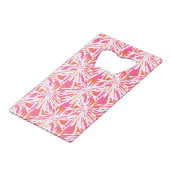 Tropische palmbladeren creditkaart flessenopener (Achterkant Gekanteld)