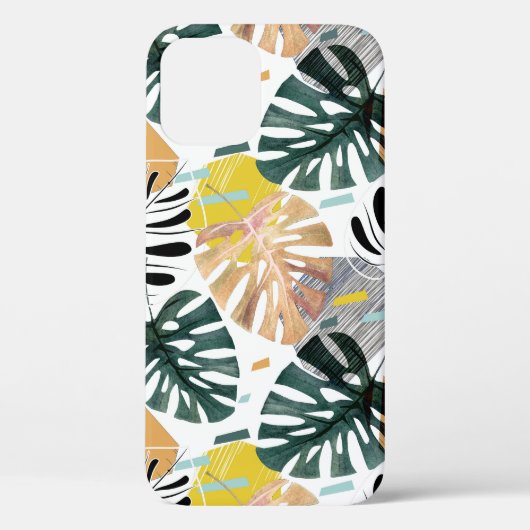 Tropische palmbladeren: decoratieve elementen. Case-Mate iPhone case (Achterkant)