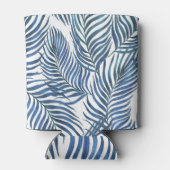 Tropische palmbladeren donker patroon blikjeskoeler (Achterkant)