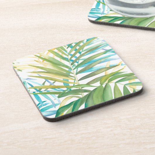 Tropische palmbladeren drankjes onderzetter (Linkerzijde)