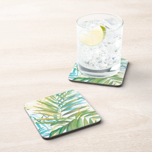 Tropische palmbladeren drankjes onderzetter (Rechterzijde)