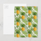 Tropische palmbladeren en ananassen briefkaart (Voorkant / Achterkant)