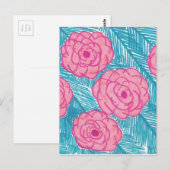 Tropische palmbladeren en -bloemen briefkaart (Voorkant / Achterkant)