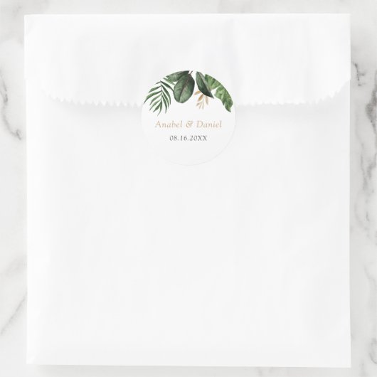Tropische palmbladeren Envelope Seal Sticker (Tas)