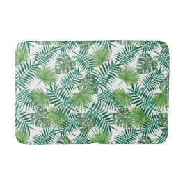 Tropische palmbladeren exotisch botanisch patroon badmat