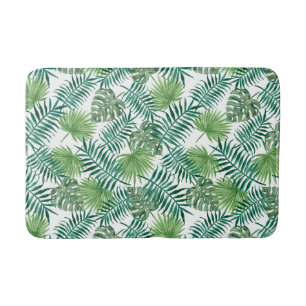 Tropische palmbladeren exotisch botanisch patroon badmat