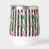 Tropische palmbladeren Flamingo cactus monogram (Rechts)
