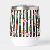 Tropische palmbladeren Flamingo cactus monogram (Voorkant)