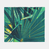 Tropische palmbladeren fleece deken (Voorkant (Horizontaal))