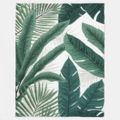 Tropische palmbladeren fleece deken (Voorkant)