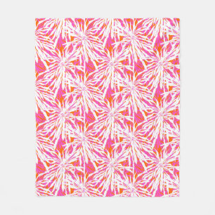 Tropische palmbladeren fleece deken