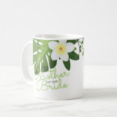 Tropische palmbladeren Floral moeder van de bride Koffiemok (Voorkant links)