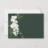 tropische palmbladeren florale bruiloft RSVP-kaart RSVP Kaartje (Achterkant)